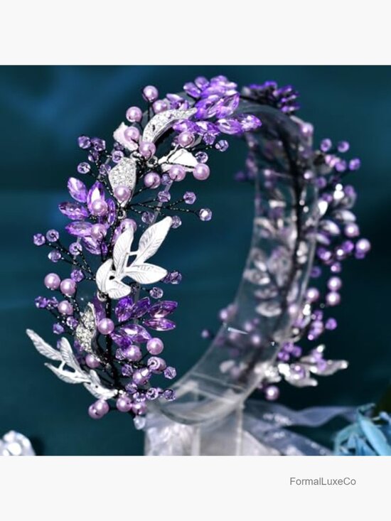 Rhinestone Wedding Headband Bridal Hair Comb Crystal Headpiece main image 5